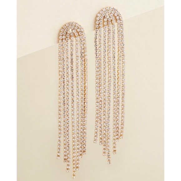 🆕 Rhinestone Fringe Earrings NWT Torrid New! - Picture 1 of 4